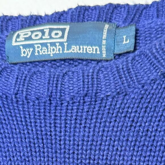 Polo Ralph Lauren royal blue pullover size large - Picture 3 of 4